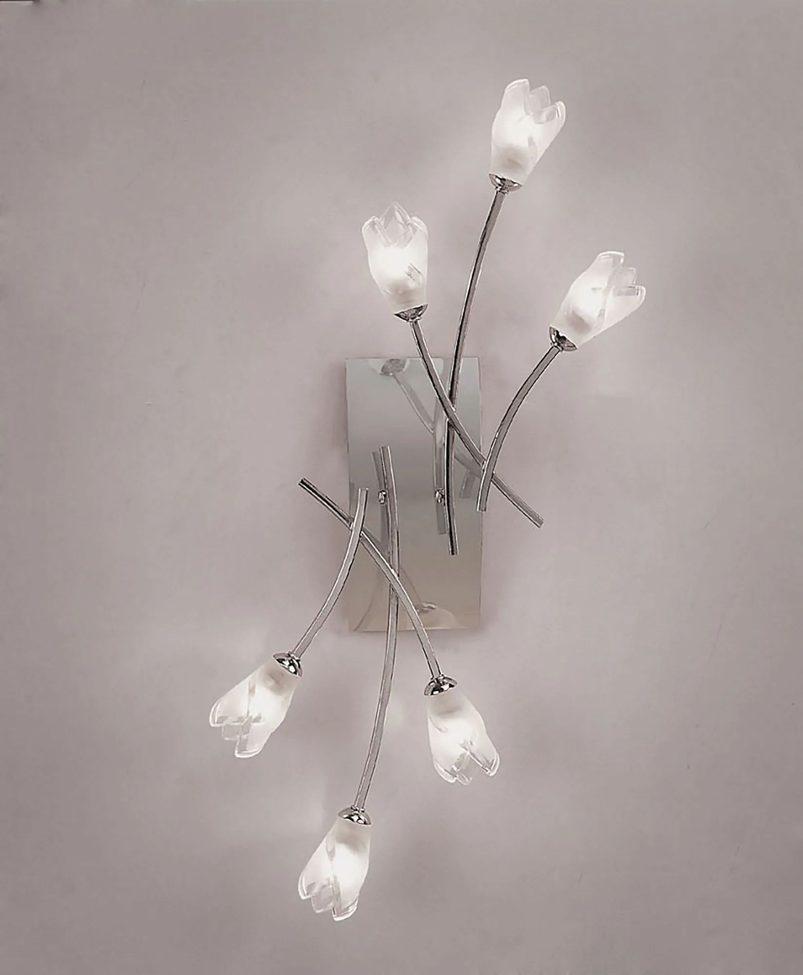 Pietra Polished Chrome Wall Lights Mantra Armed Wall Lights